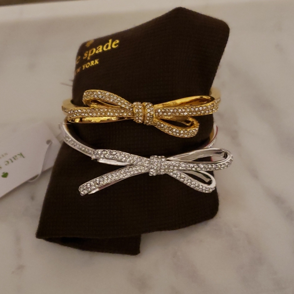 2 Kate Spade "Tied Up" bow Bangles